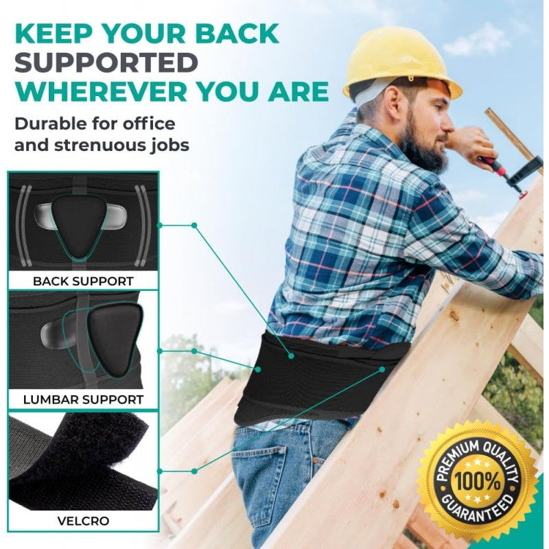 Centura pentru suport lombar BACKMED PLUS cu PAD detașabil din silicon