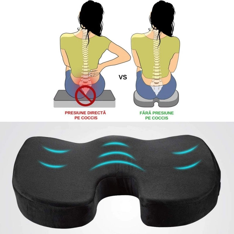 Perna Ortopedică din spumă cu memorie - Coccyx - BACKMED